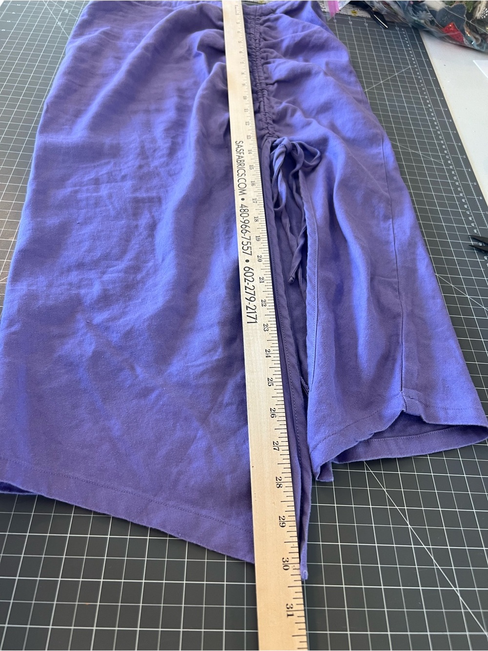 Anthropologie Ruched side slit linen midi skirt - Picture 8 of 8